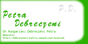 petra debreczeni business card